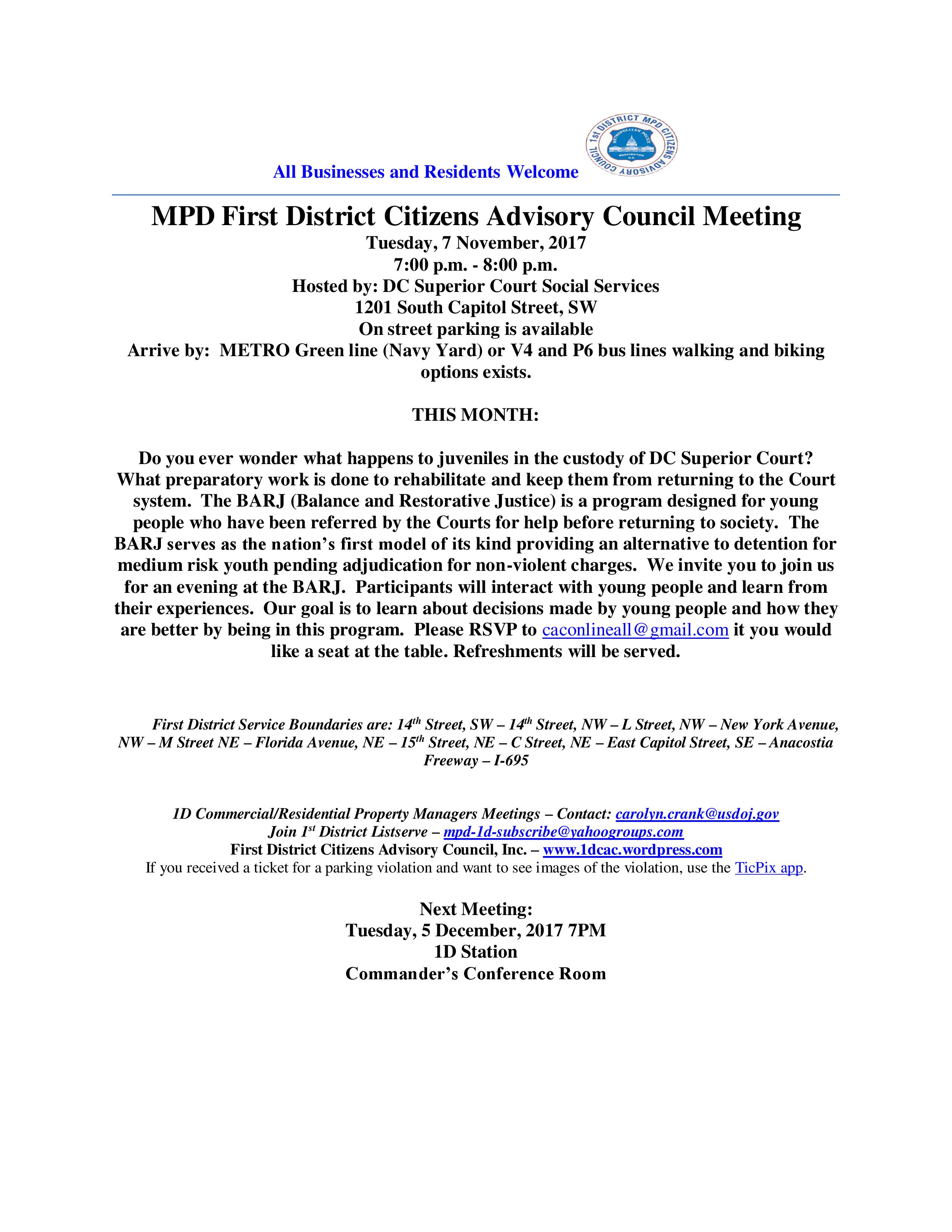 CAC Meeting Flyer 110717