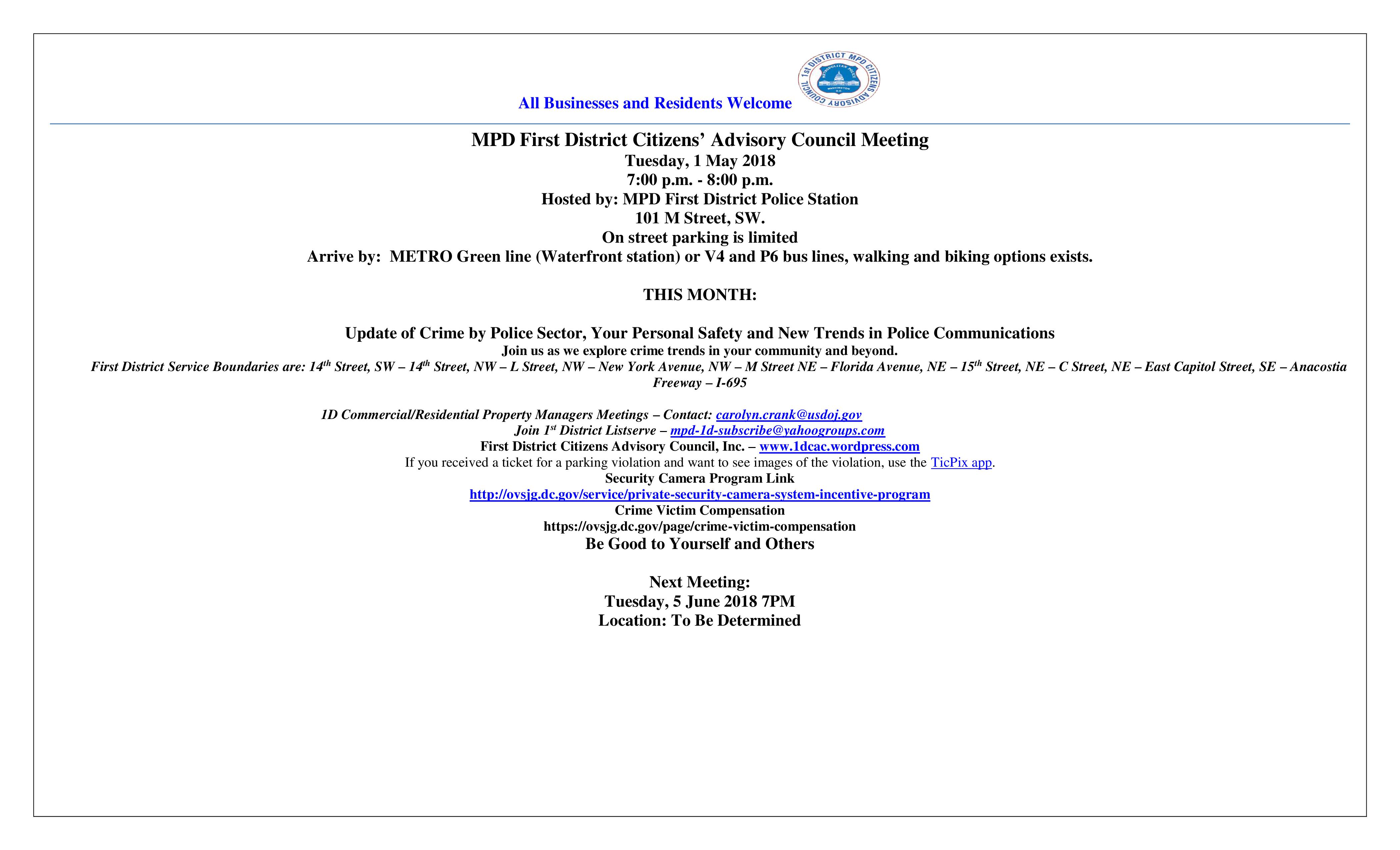 CAC Meeting Flyer 050118 WV